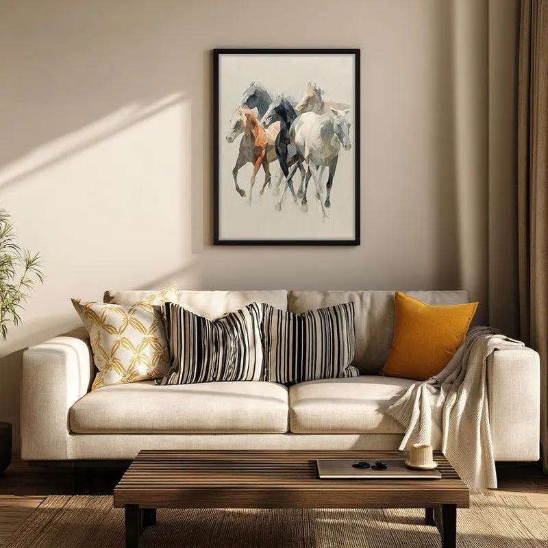 Horse of the Wind Wall Painting With Black Frame media 5