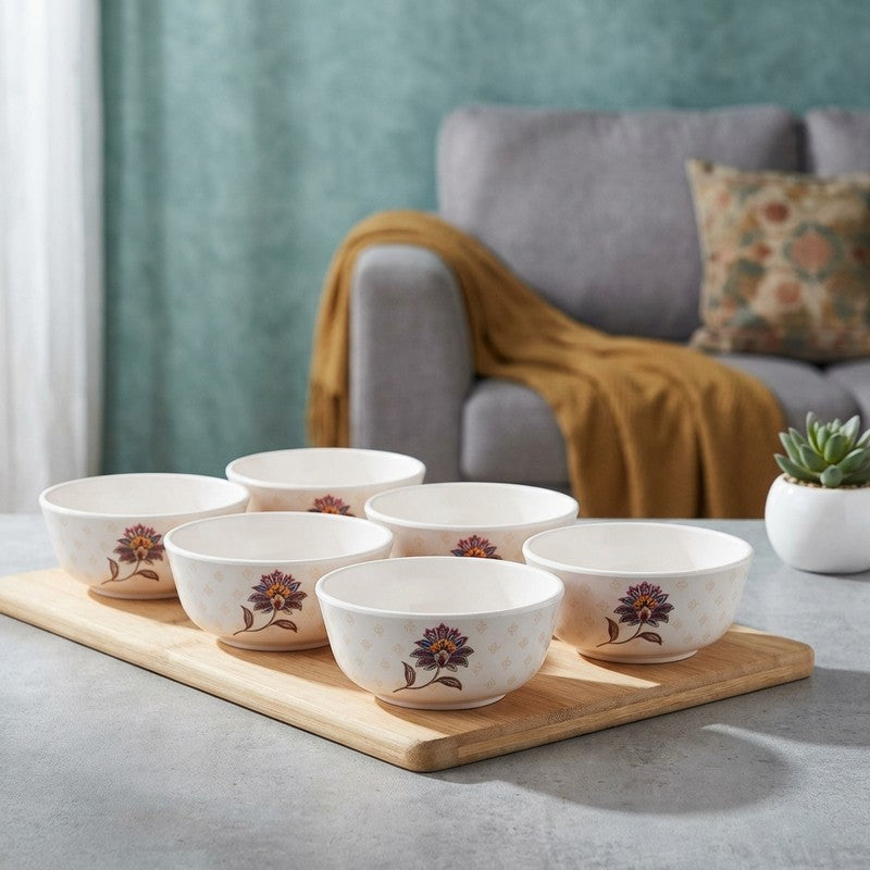 Melamine Snack Bowls (160 Ml Each) - Set Of Six