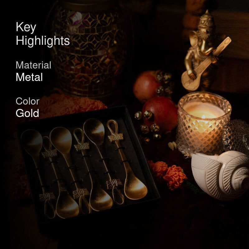 Brass Bow Diwali Gift Box - Set Of Six media 2