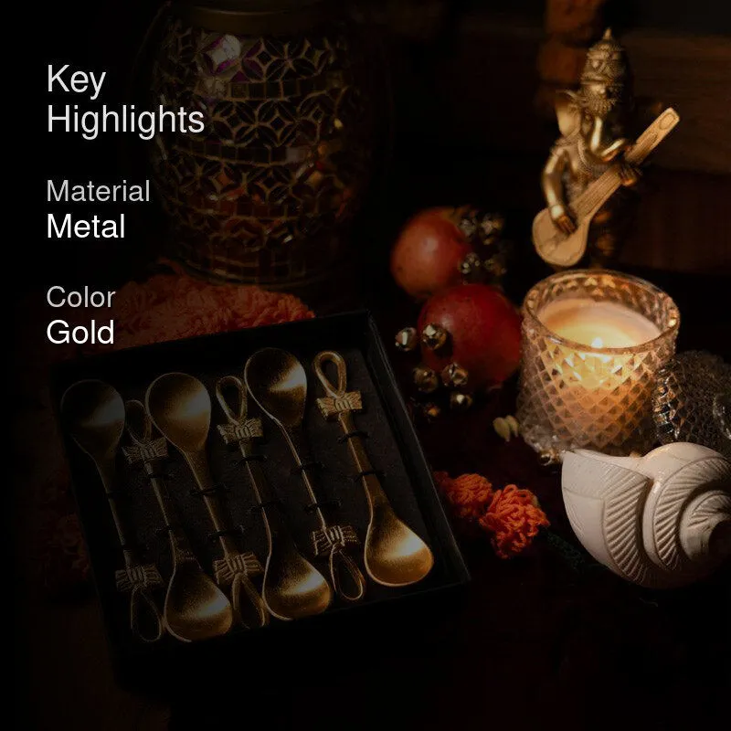 Brass Bow Diwali Gift Box - Set Of Six media 2