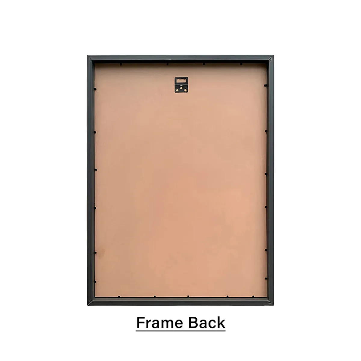 Back view of a single wall art frame with hanging hardware