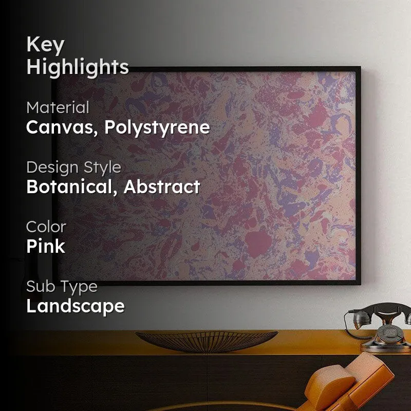 Brandy Rose Abstract Canvas Wall Painting - Black Frame media 2