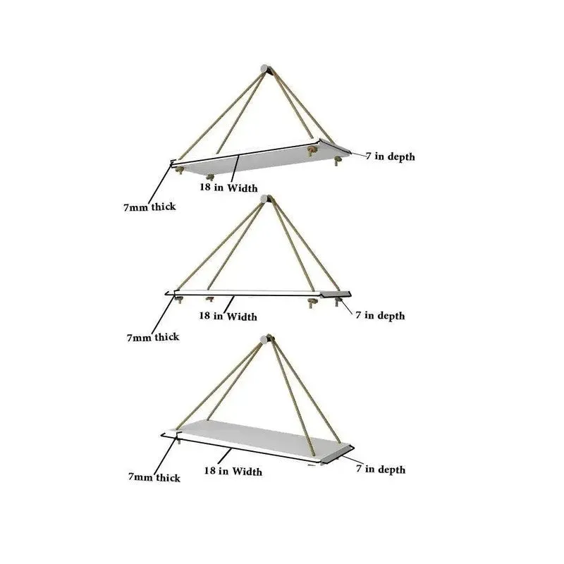 Playful Nest (MDF,Wood) Shelves - Set Of Three media 6