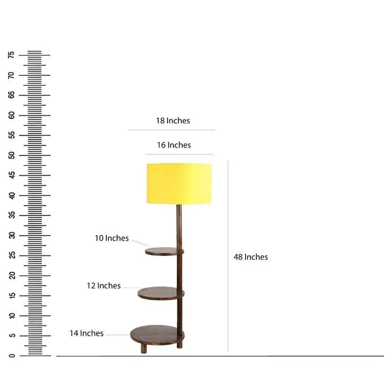 Citrine Runa Floor Lamp With Shelf media 7