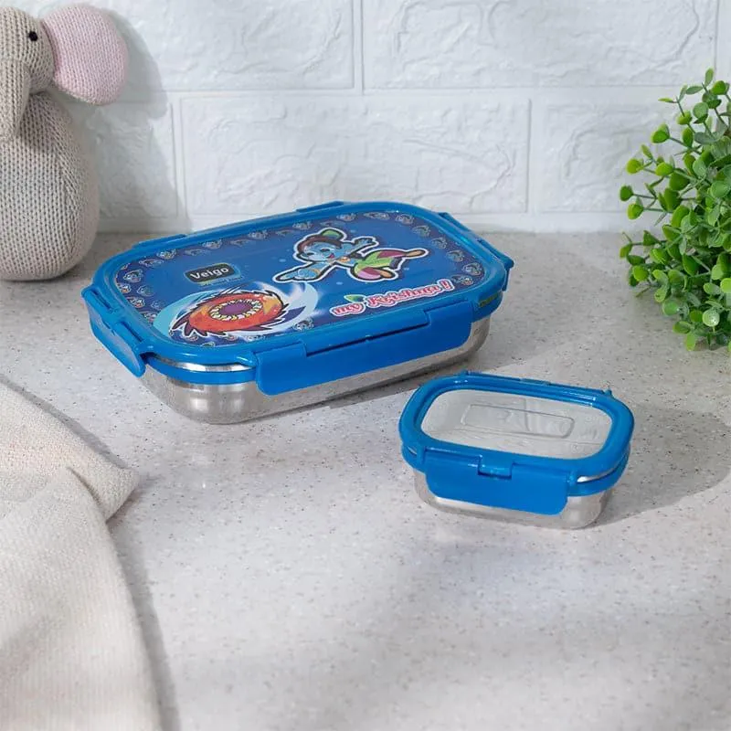 Naughty Kanha Blue Lunch Box (775/150 mL) - Two Piece Set media 3