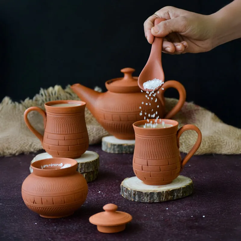 Nireeksha Terracotta Coffee Mug (250 mL Each) - Set of Two media 4