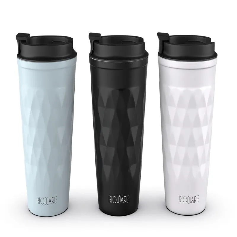 Rioware FacetSip Travel Stainless Steel Tumbler (350 ML) - Blue media 7