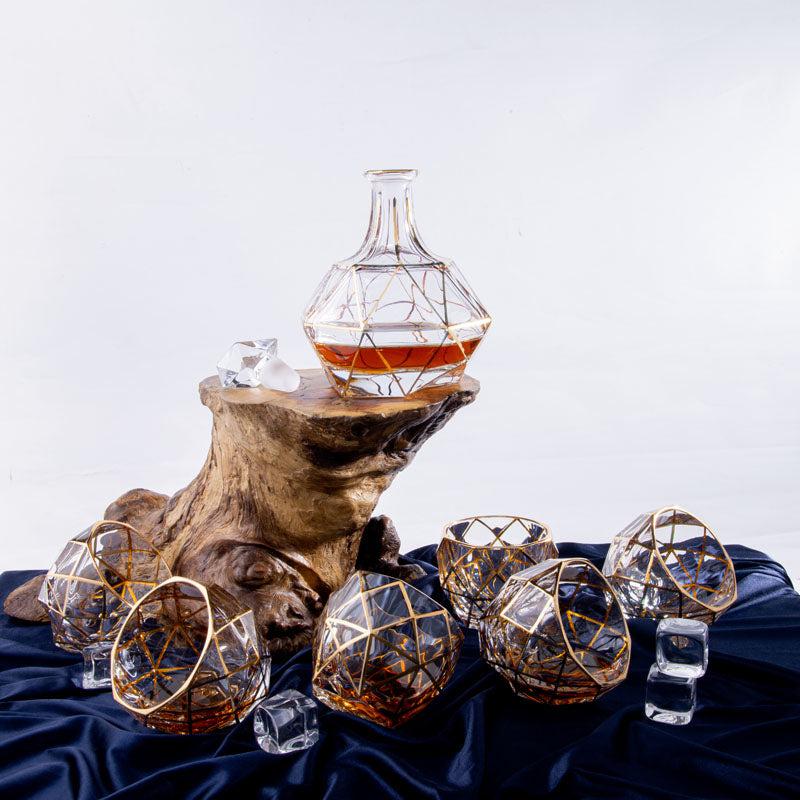 Eldera Decanter & Glass (900 ML/300 ML) - Seven Piece Set - Bundles