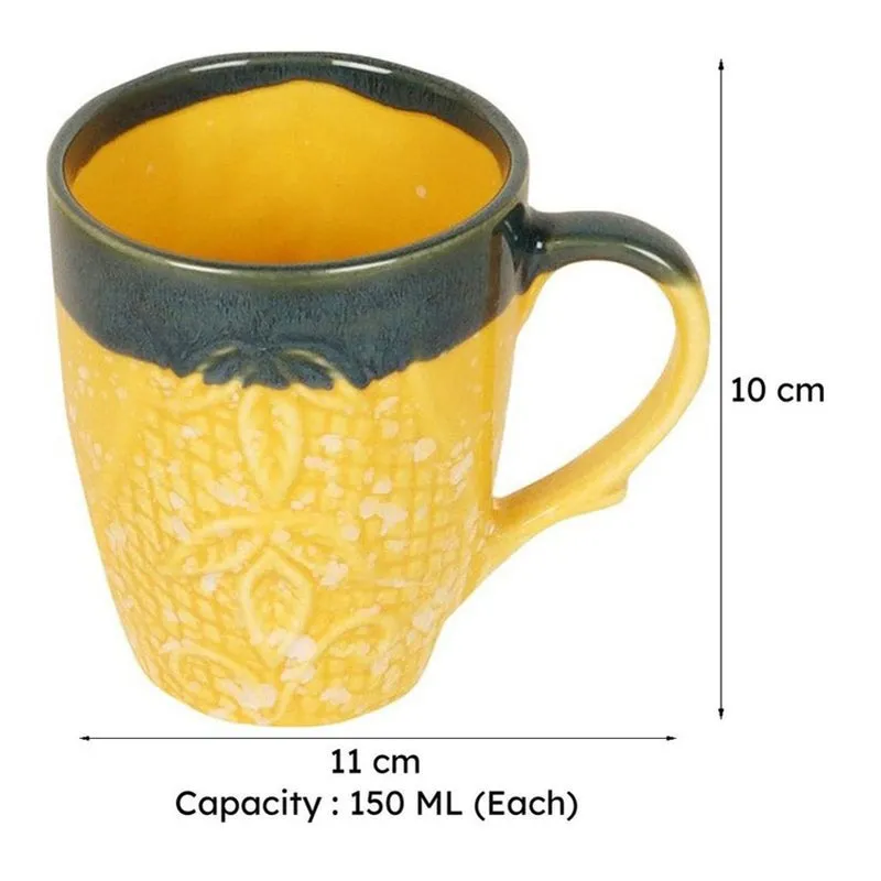 Rishit Ceramic Tea Cup (150 mL Each) - Set of Four media 8