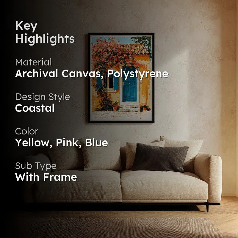 Sunny Day Canvas Wall Painting - Black Frame media 2