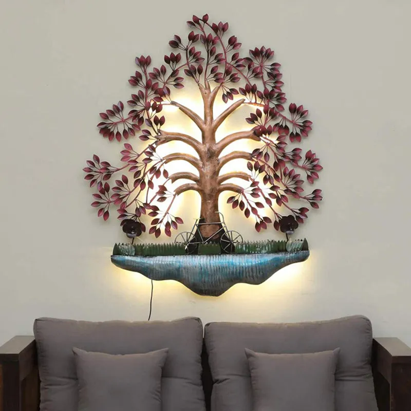 Cycle Under Tree Iron Wall Accent media 1