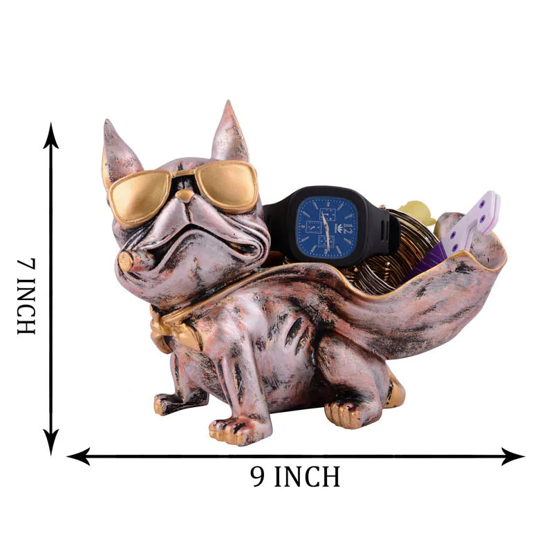 Sir Barks-a-lot Painted Polyresin Show Piece - Silver Grey media 6