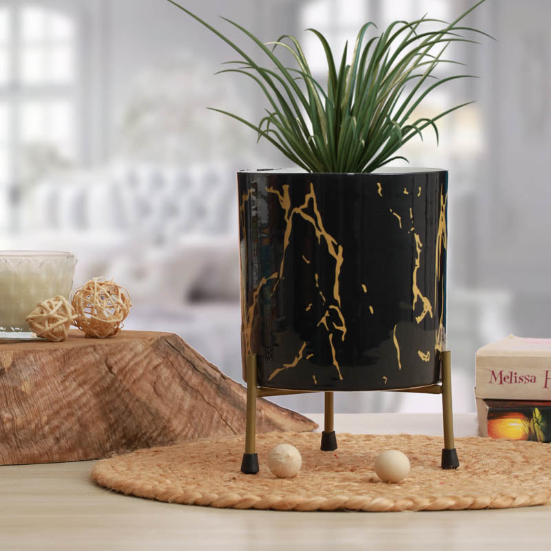 Nauko Planter With Stand (Black) - Two Piece set media 9
