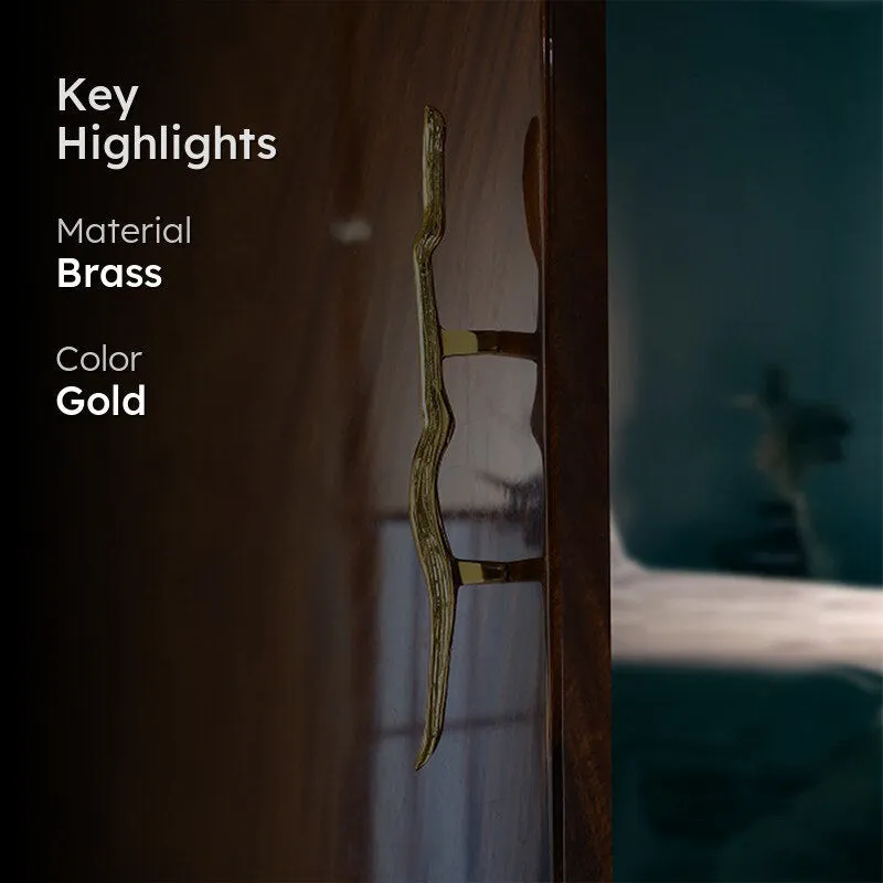 Ruva Handmade Door Handle - Gold media 2