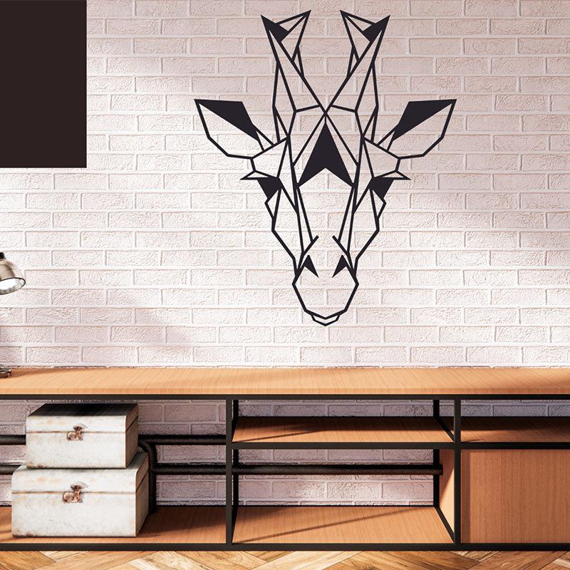 Giraffee Black Iron Wall Accent