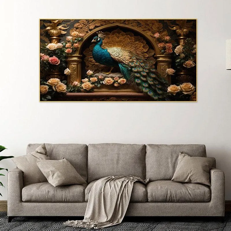 Mayoora Palace Wall Painting With Frame media 3