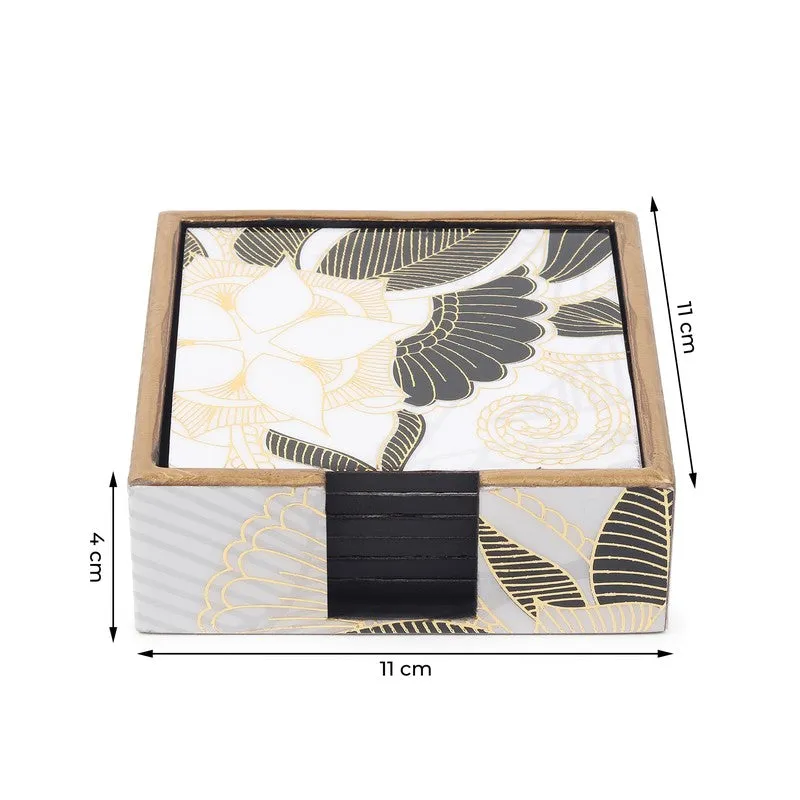 Yurex Wooden Coaster with Stand - Seven Piece Set media 8