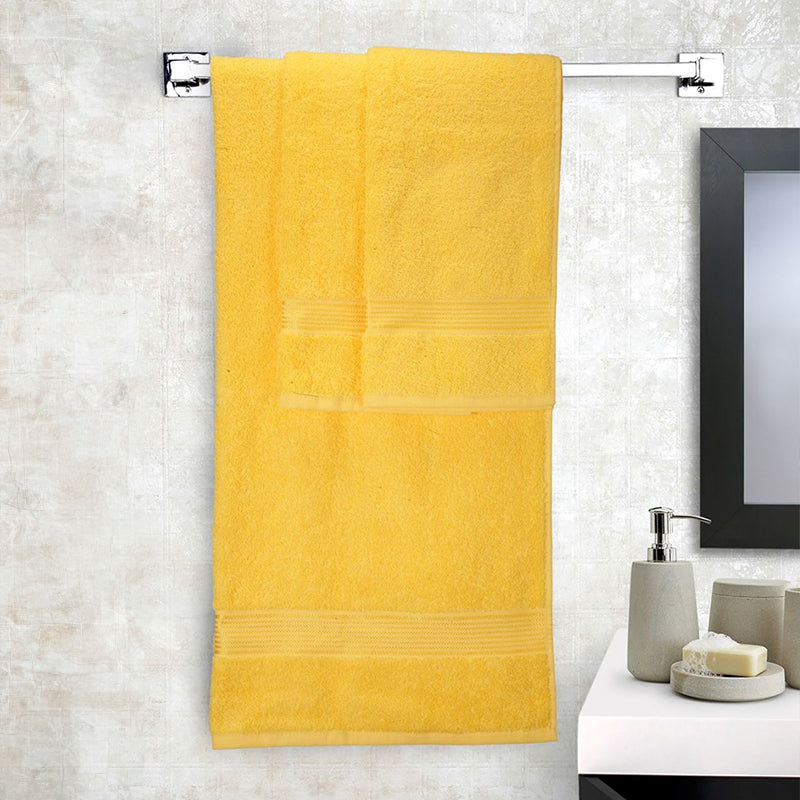Eva Quick Dry Towel Combo (Yellow) - Three Piece Set media 3