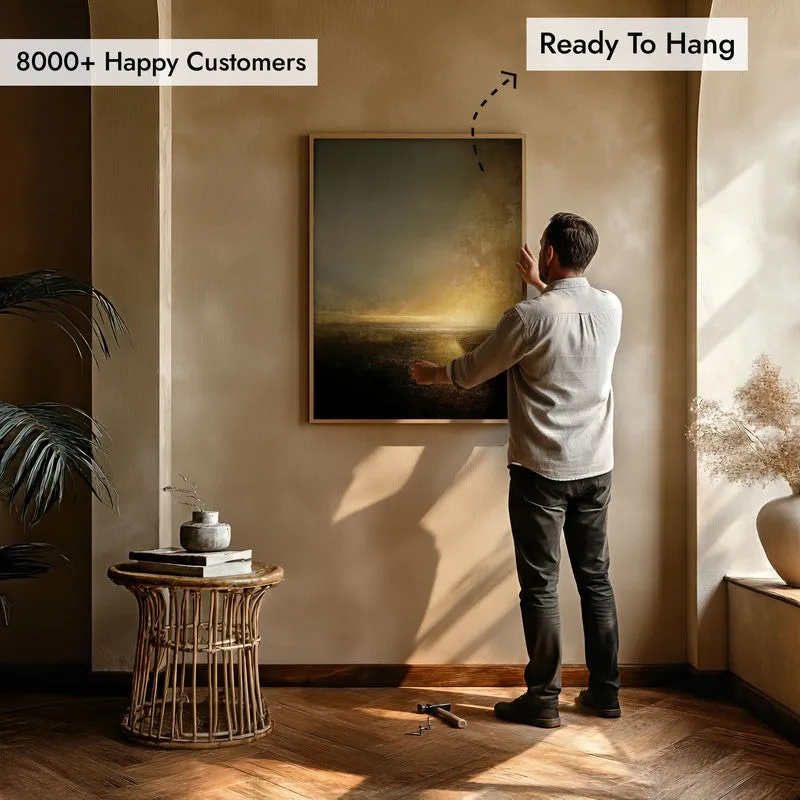 Glow Beyond the Dark Archival Paper Wall Painting With Brown Frame media 5