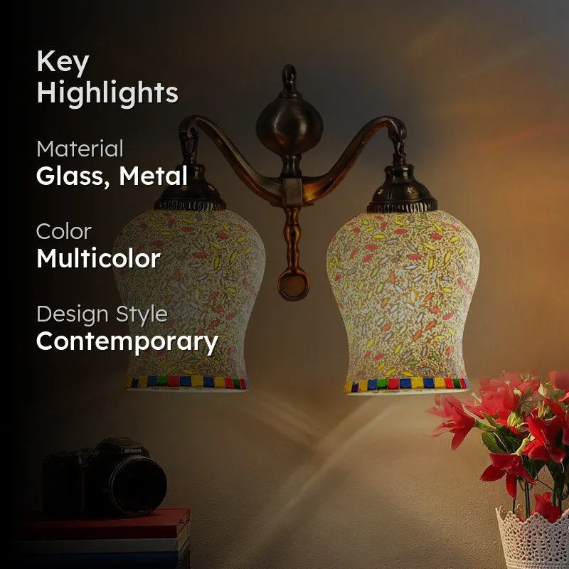 Majestic Metal Mosaic Wall Lamp media 2