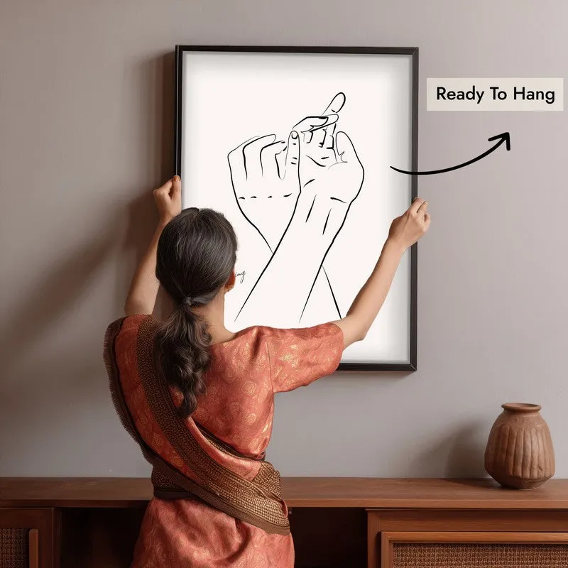 Intertwined Canvas Wall Painting With Black Frame media 6