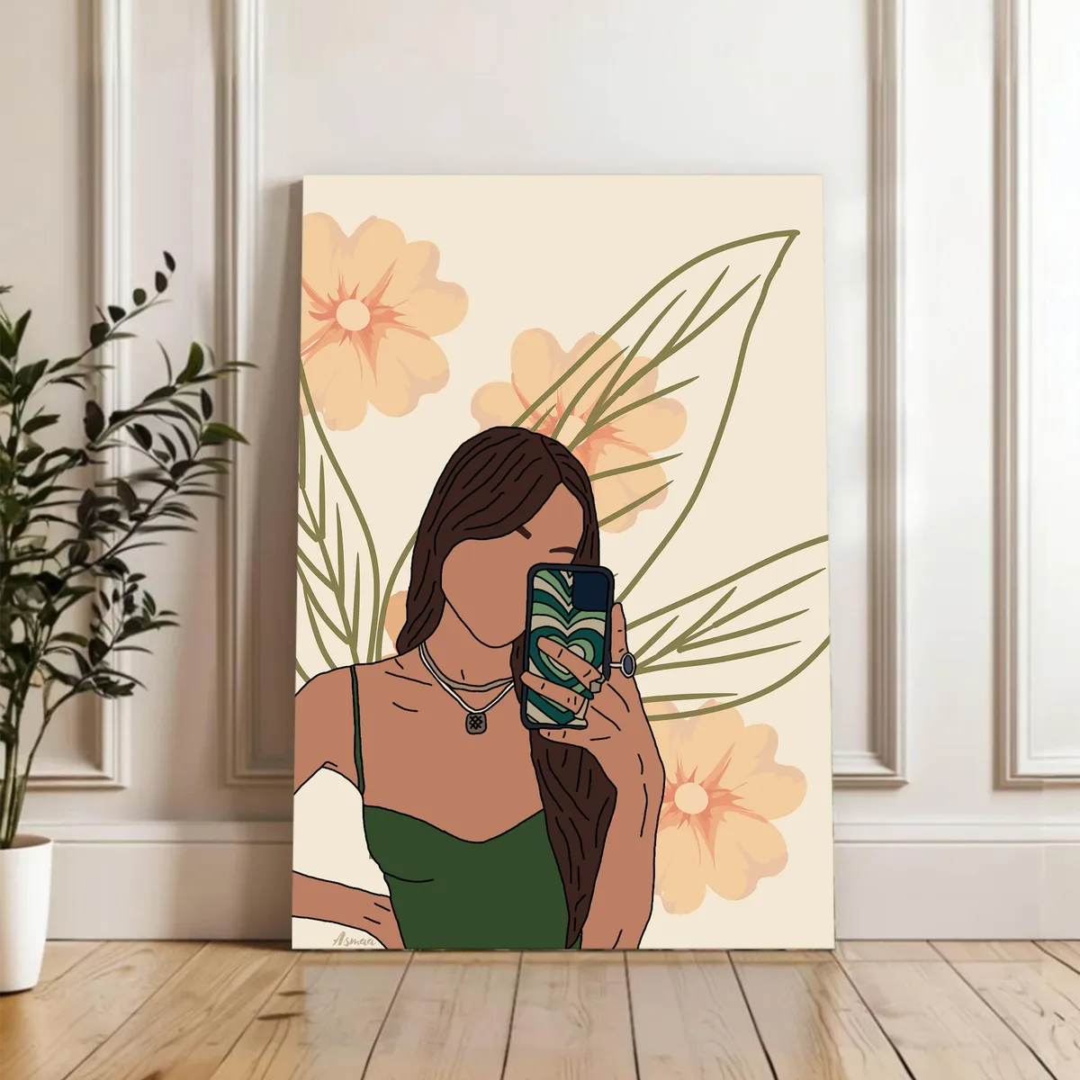 Pastel Pulse Cotton Canvas Wall Painting media 2