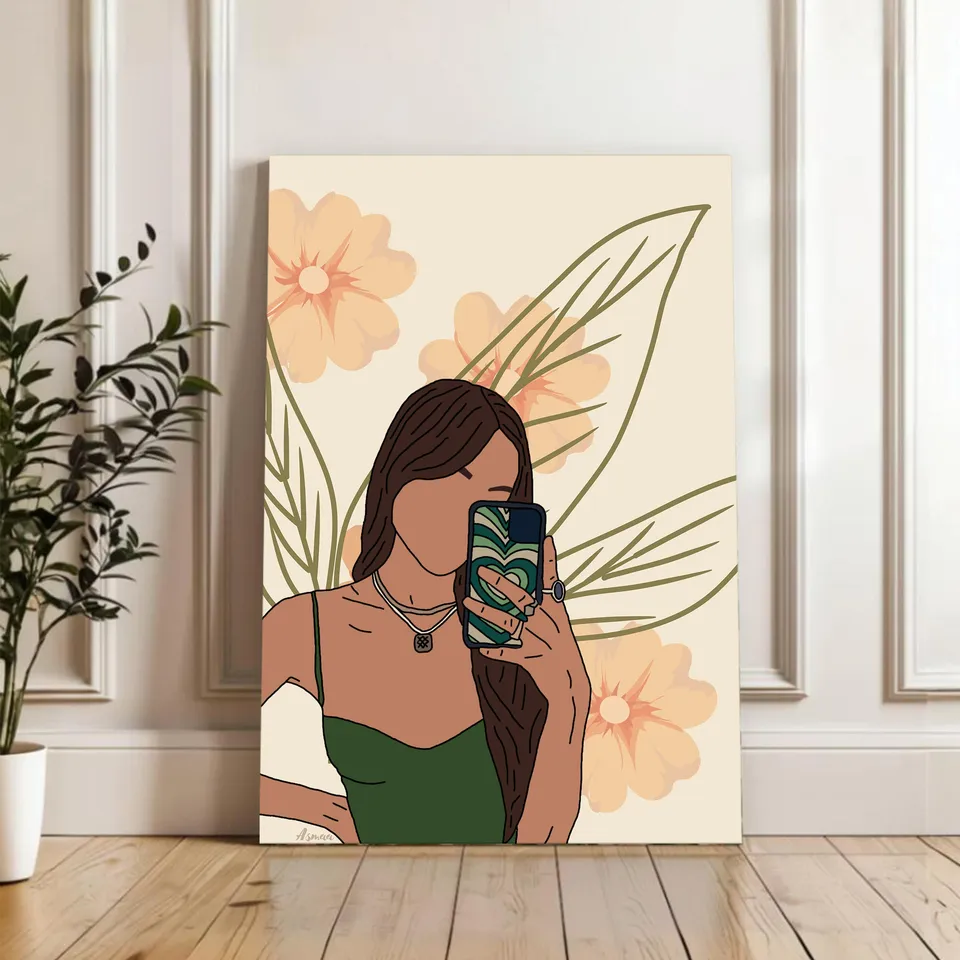 Pastel Pulse Cotton Canvas Wall Painting media 2