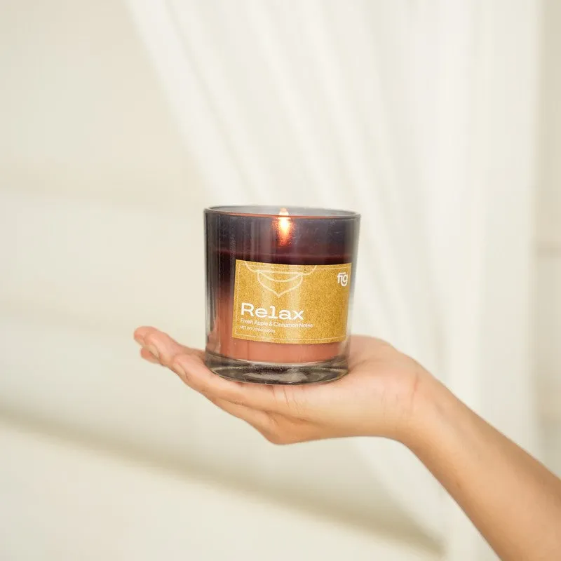 Fig Living Relax Apple & Cinnamon Palm Wax Scented Candle media 8