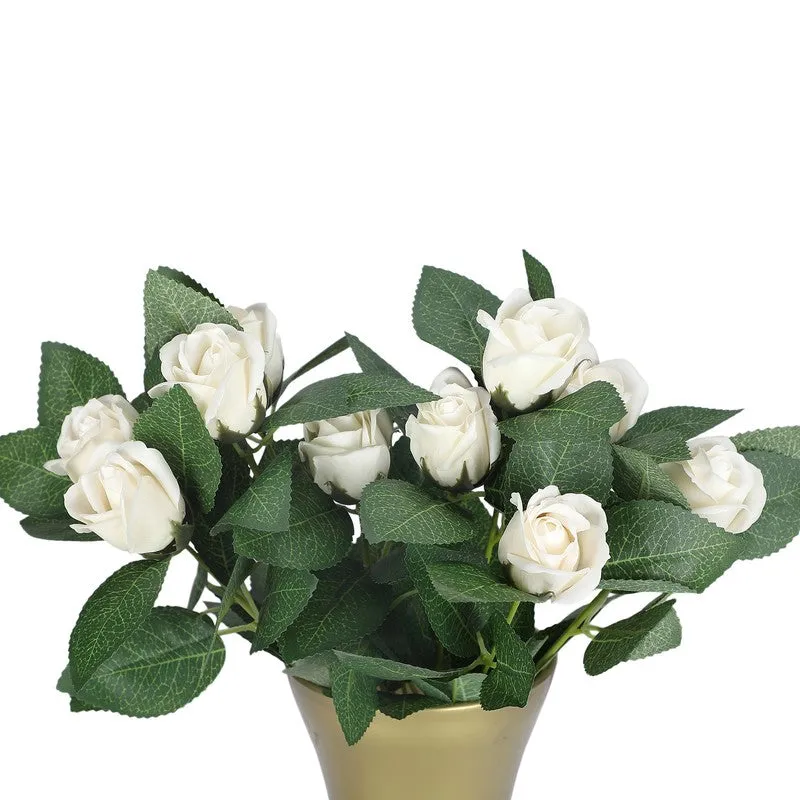 Artificial White Rose Sticks - Set Of Two media 5