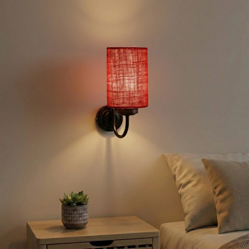 Cyluxe Ruby Weave Jute Wall Lamp