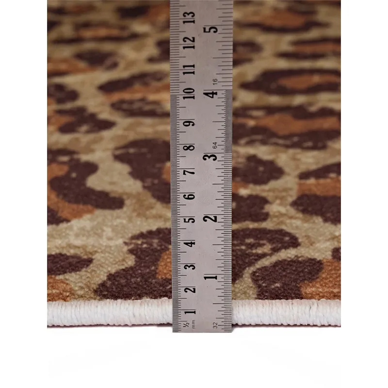 Close-up of the carpet surface and edge with a ruler beside it