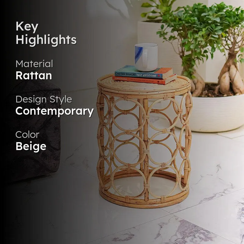 Ini Rattan Accent Table media 2