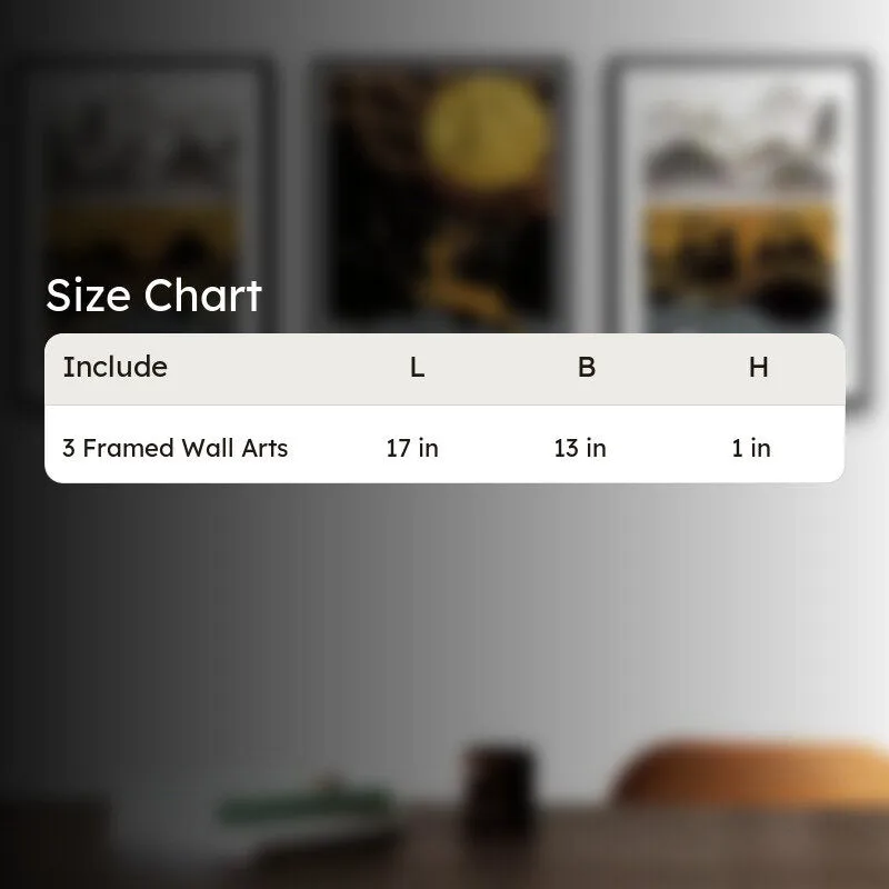Midnight Magna Wall Painting - Set Of Three media 5