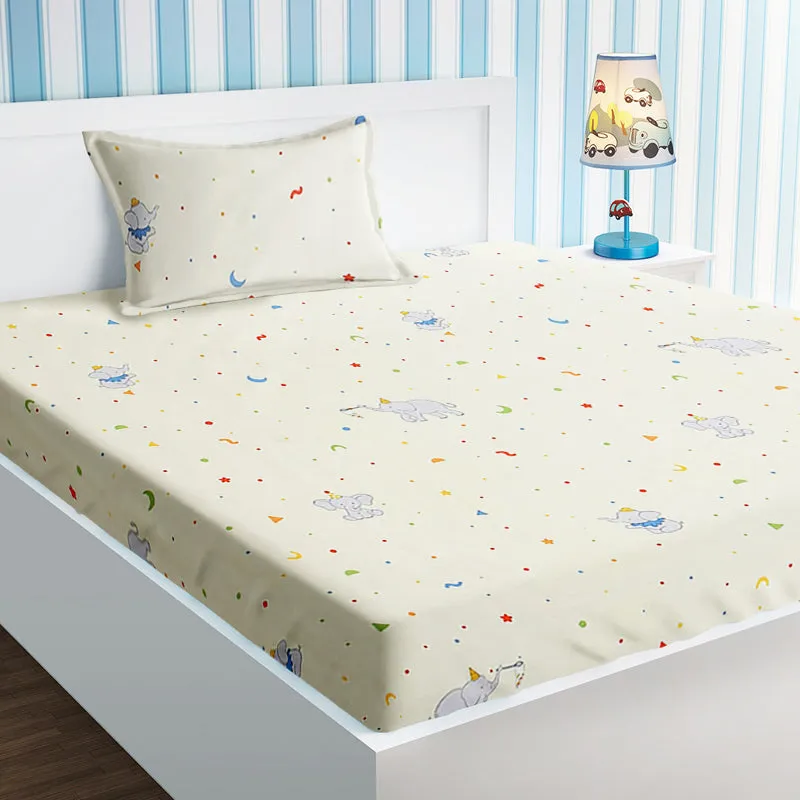 Soft Trunk Kids Cotton Bedsheet - 210 TC media 1