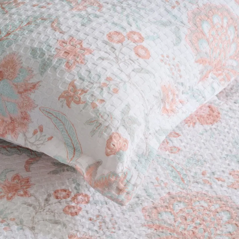 Petal Grace Cotton Duvet Cover (Pink) (230 Gsm) - Three Piece Set media 4