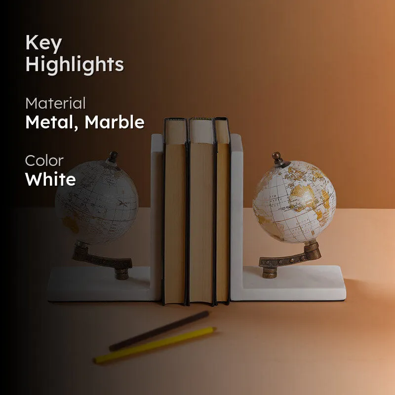 Cartographica Book End (White) - Set Of Two media 2