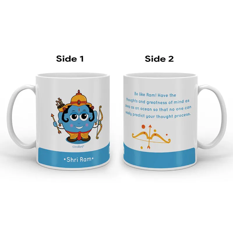 Whimsy Cute Sri Ram Ceramic Coffee Mug - 300 mL media 5
