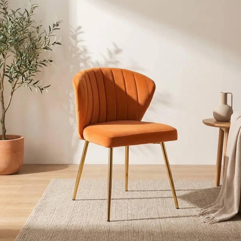 Cozyra Metal Accent Chair - Orange media 1