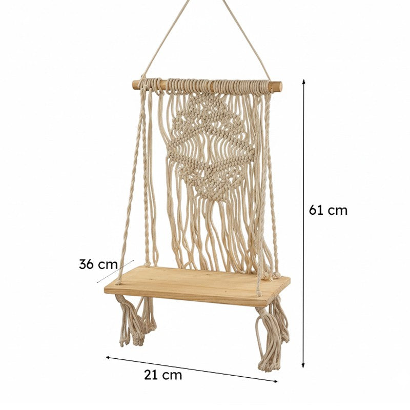 Knot Drift Macrame Wall Shelf media 6