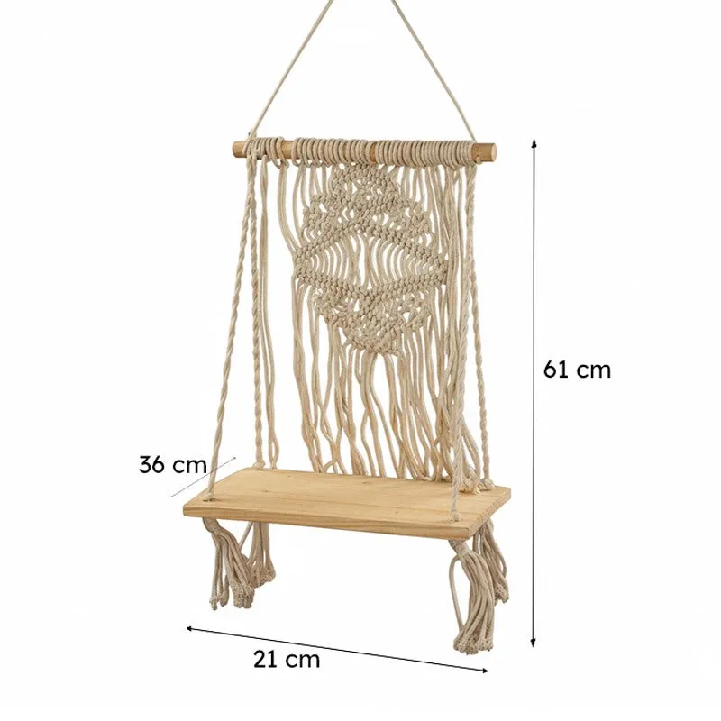 Knot Drift Macrame Wall Shelf media 6