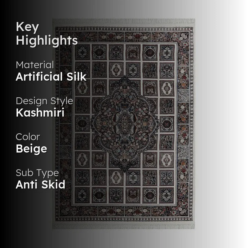 Ethnique Artificial Silk Carpet media 2