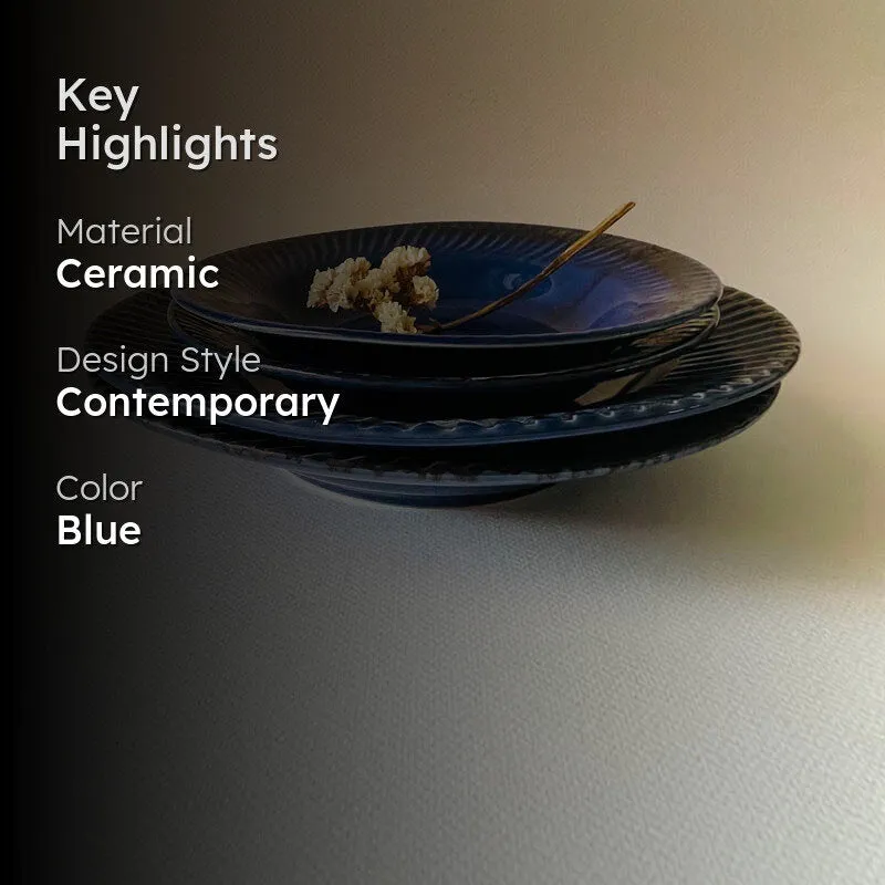 Magra Pasta Plate (Blue) - Set Of Four media 2