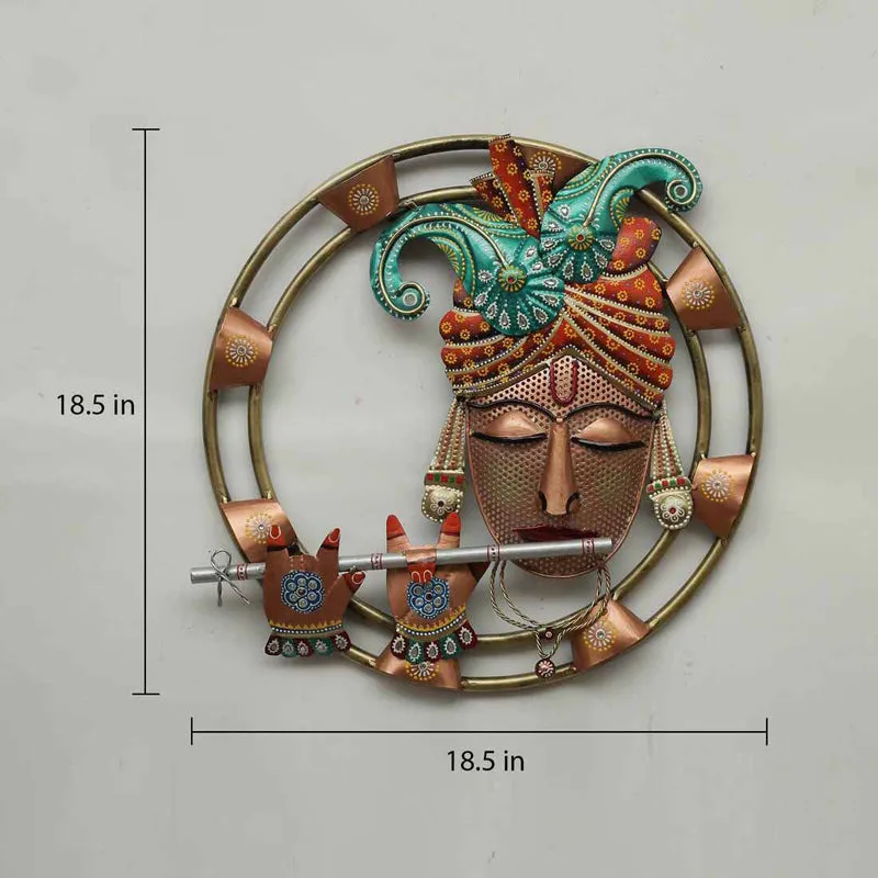 Krishna with Flute Iron Wall Accent media 9