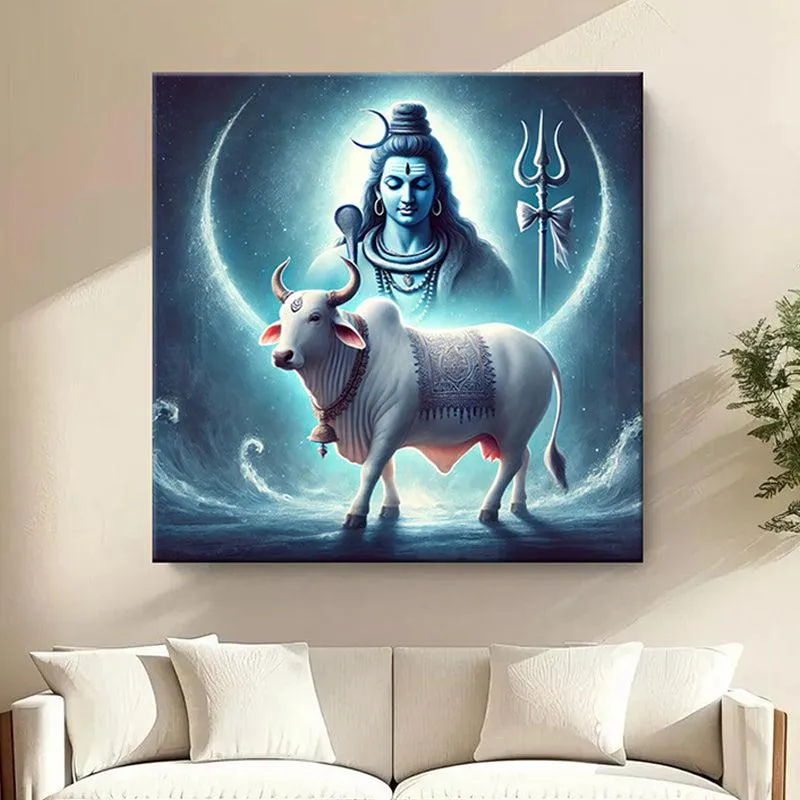 Viswanatha Nandhi Poly Canvas Wall Painting media 1