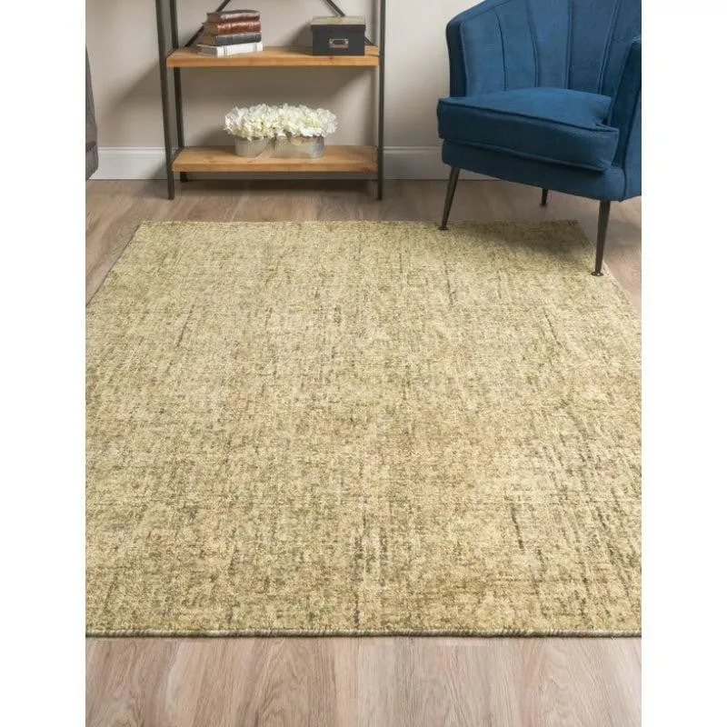 Handloom Hand Tufted Harmony Wool Rug - Green & Brown media 3