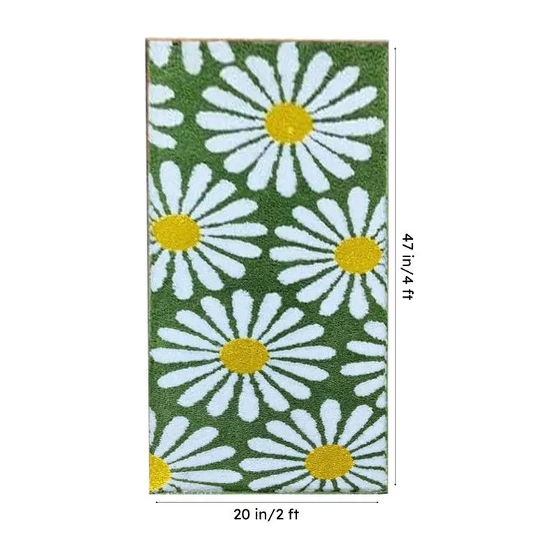 Daisy Dawn Micro Fiber Runner Rug - Green media 8