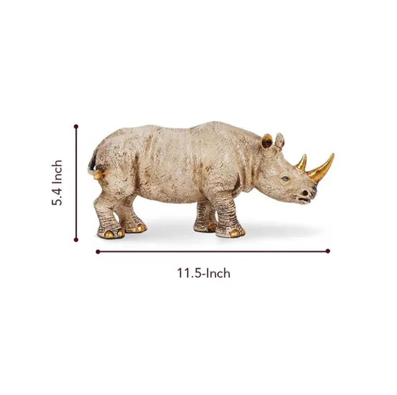 Albino Rhino Resin Showpiece media 6