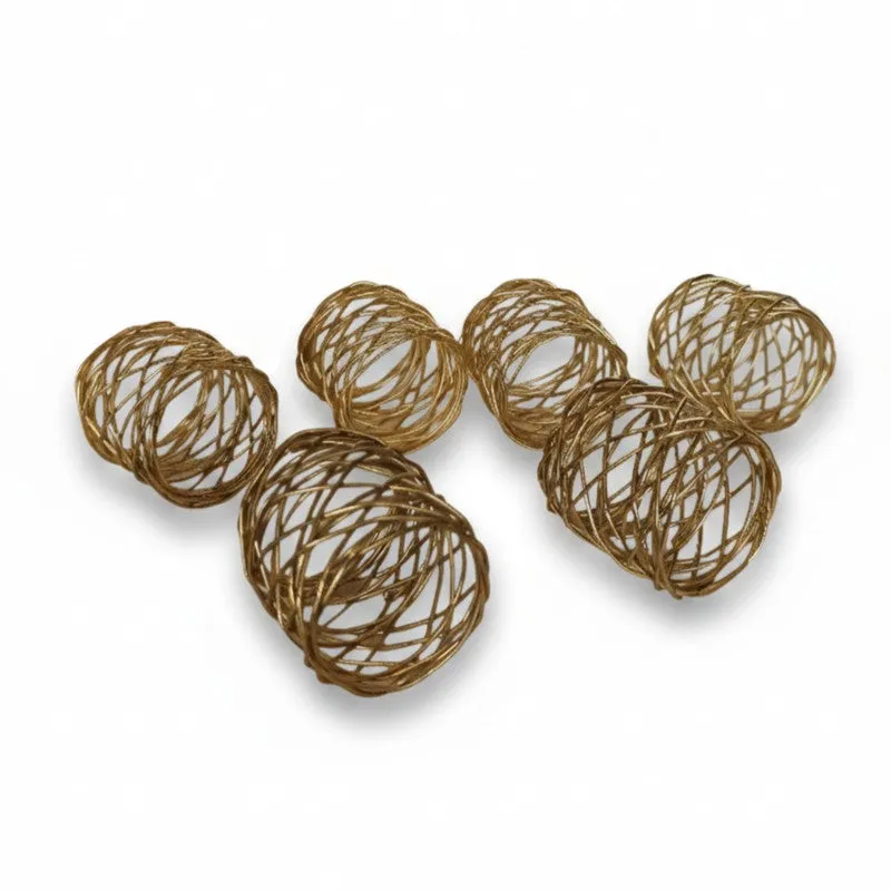 Napora Gold Metal Napkin Rings - Set Of Six media 3
