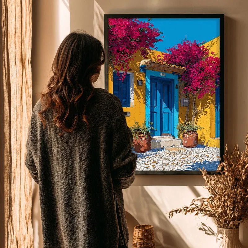 Terra Bloom Canvas Wall Painting - Black Frame media 5