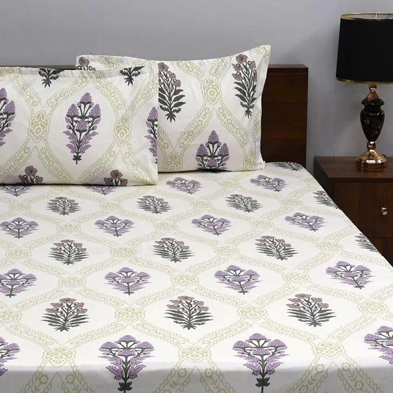 Bina Ethnic Microfiber Bedsheet - 120 GSM media 1